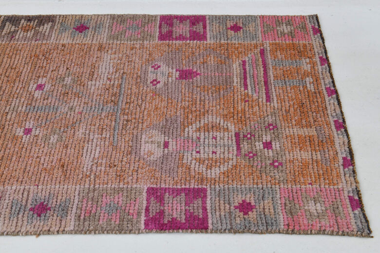 Pale Orange - Human Figures Runner Rug