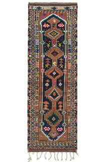 TASSELED TRADITIONAL Turkish Runner Rug - Thumbnail