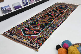 TASSELED TRADITIONAL Turkish Runner Rug - Thumbnail