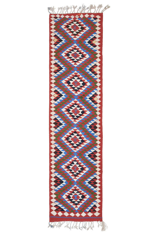 Flatweave Tasseled - Turkish Runner Rug