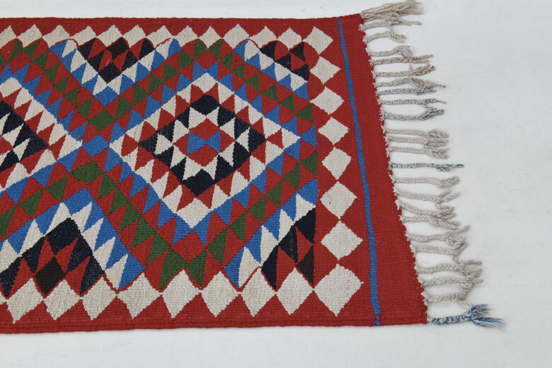 Flatweave Tasseled - Turkish Runner Rug