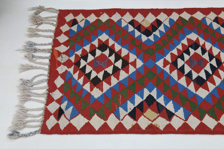 Flatweave Tasseled - Turkish Runner Rug