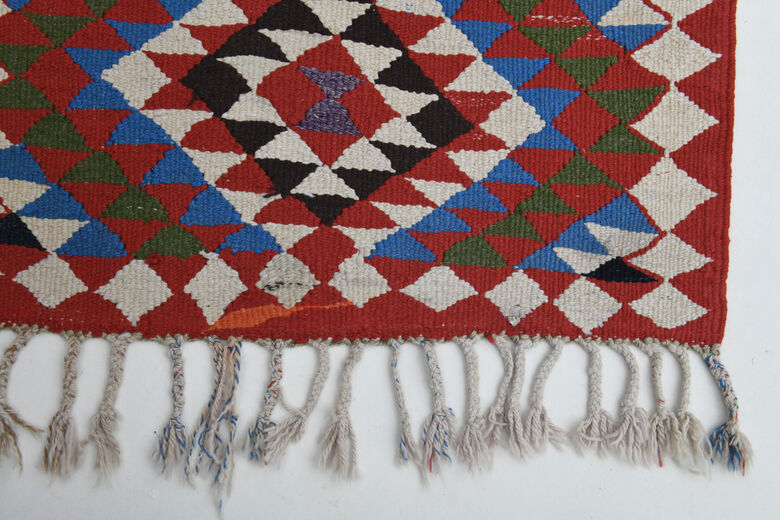 Flatweave Tasseled - Turkish Runner Rug