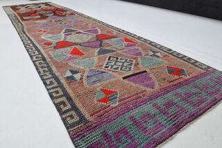 Hand-Knotted Vintage Runner Rug - Thumbnail