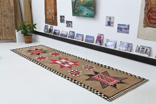 Vintage Turkish Runner Rug - Thumbnail