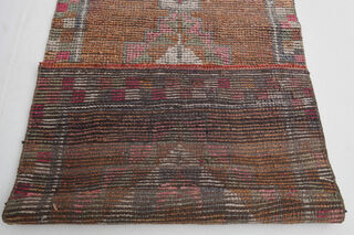 Hand-Knotted Vintage Herki Runner Rug - Thumbnail