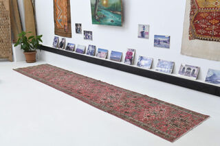 Persian Handwoven Vintage Runner Rug - Thumbnail