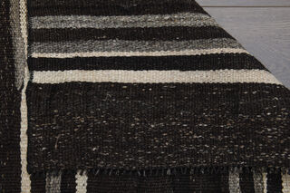 Turkish Striped Kilim Runner Rug - Thumbnail