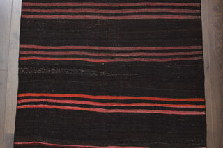 Turkish Striped Kilim Runner Rug - Thumbnail