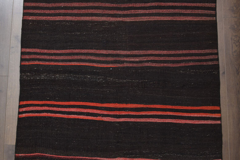 Turkish Striped Kilim Runner Rug