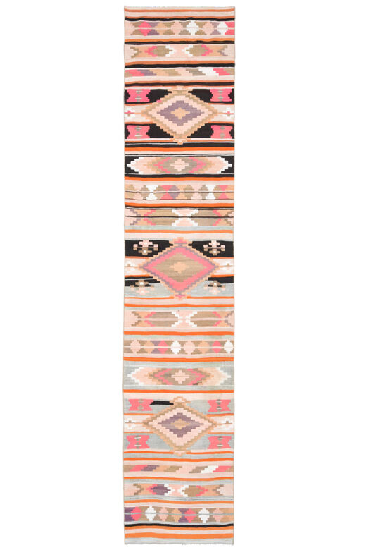 Ikat Turkish Kilim Runner Rug