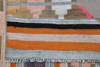 Ikat Turkish Kilim Runner Rug - Thumbnail