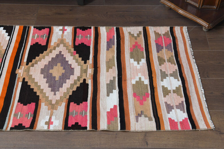 Ikat Turkish Kilim Runner Rug