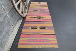 3x9 Turkish Kilim Runner Rug - Thumbnail