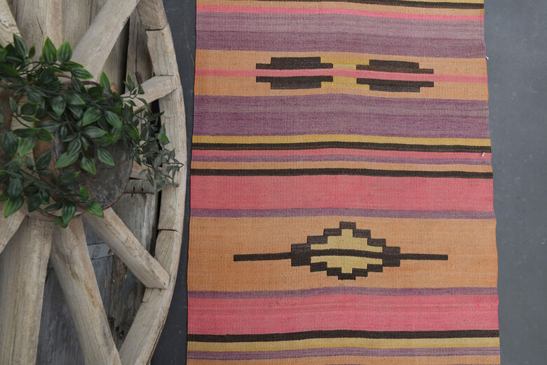 3x9 Turkish Kilim Runner Rug