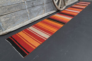 Long & Narrow - Turkish Kilim Runner Rug - Thumbnail