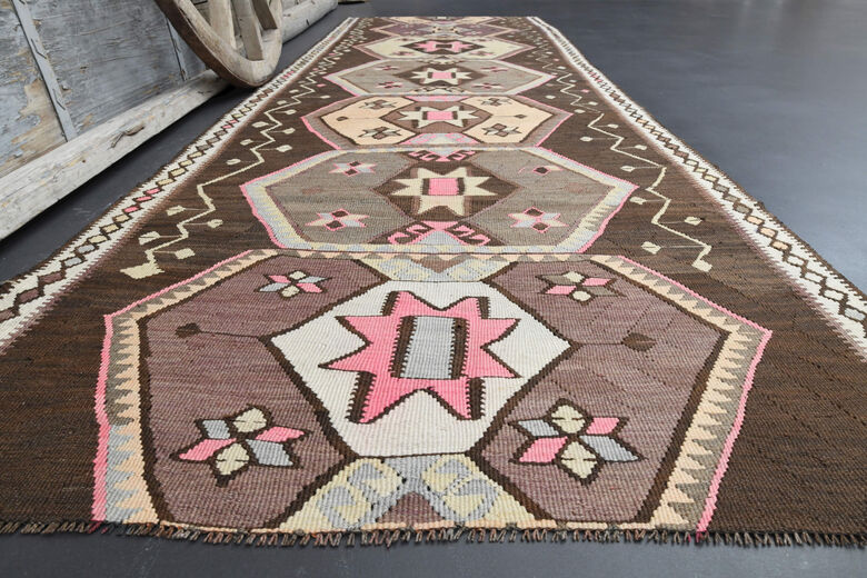 Mid-20th Century Flatweave Runner Carpet