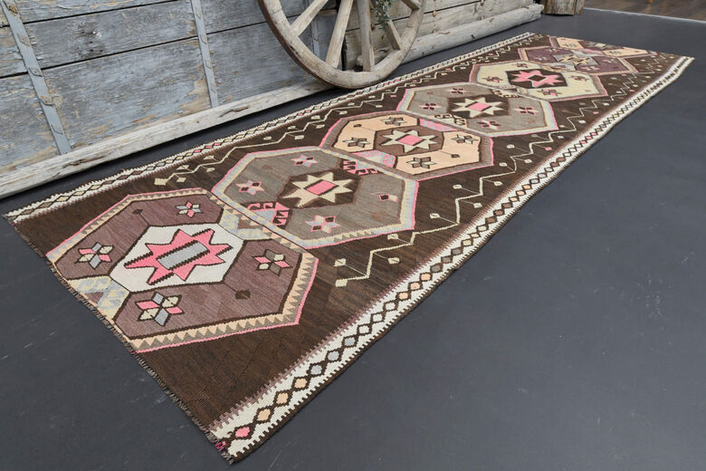 Mid-20th Century Flatweave Runner Carpet