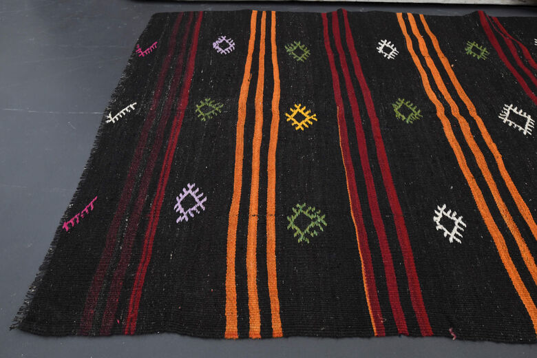 Turkish Kilim Wide Runner Rug