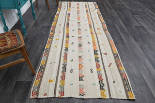 Turkish Kilim Runner Rug - Thumbnail