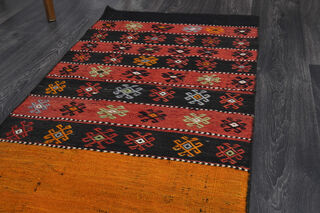 Turkish Kilim Runner Rug - Thumbnail