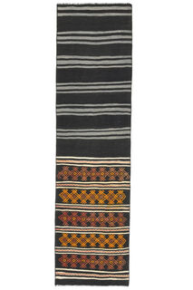 1970s Flatweave Kilim Runner Rug - Thumbnail