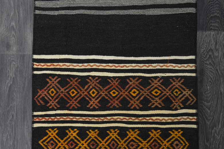 1970s Flatweave Kilim Runner Rug