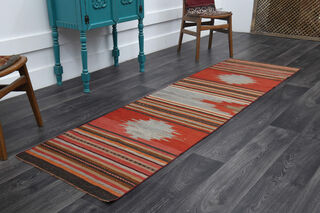 Turkish Kilim Runner Rug - Thumbnail