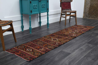 Turkish Kilim Runner Rug - Thumbnail