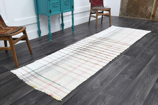 Boho Turkish Kilim Runner Rug - Thumbnail