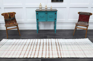 Boho Turkish Kilim Runner Rug - Thumbnail