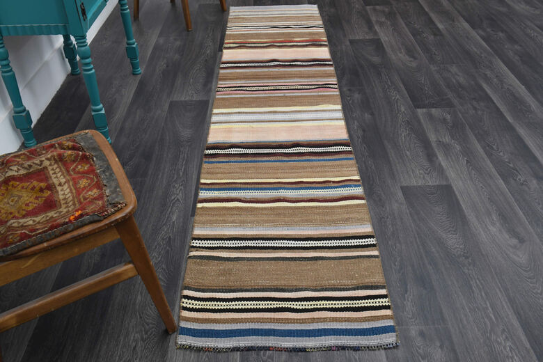 Vintage Turkish Kilim Runner Rug