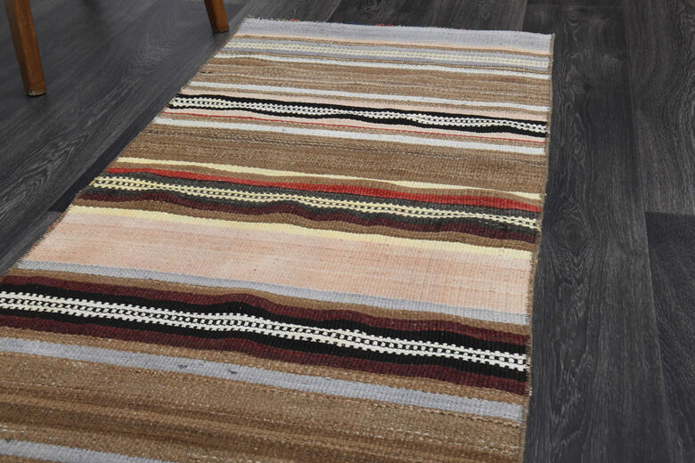 Vintage Turkish Kilim Runner Rug