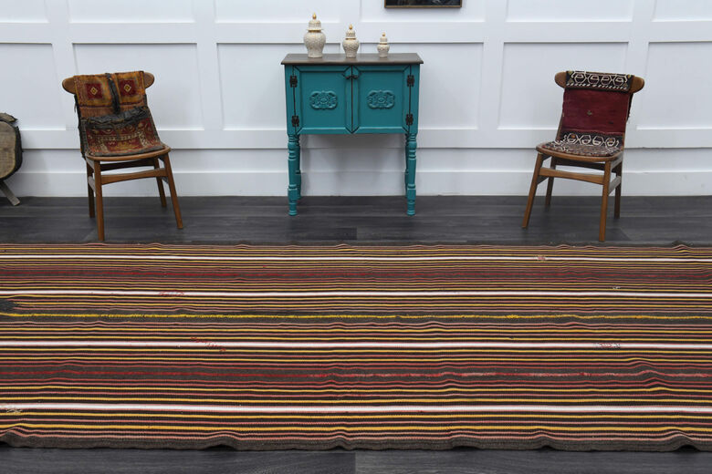 Wide & Long Striped Runner Rug