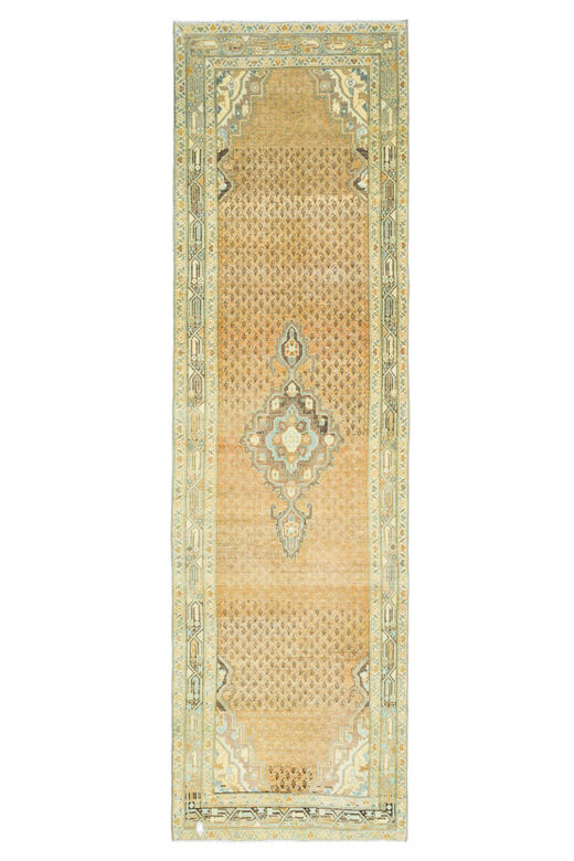 Amber Colored Vintage Runner Rug