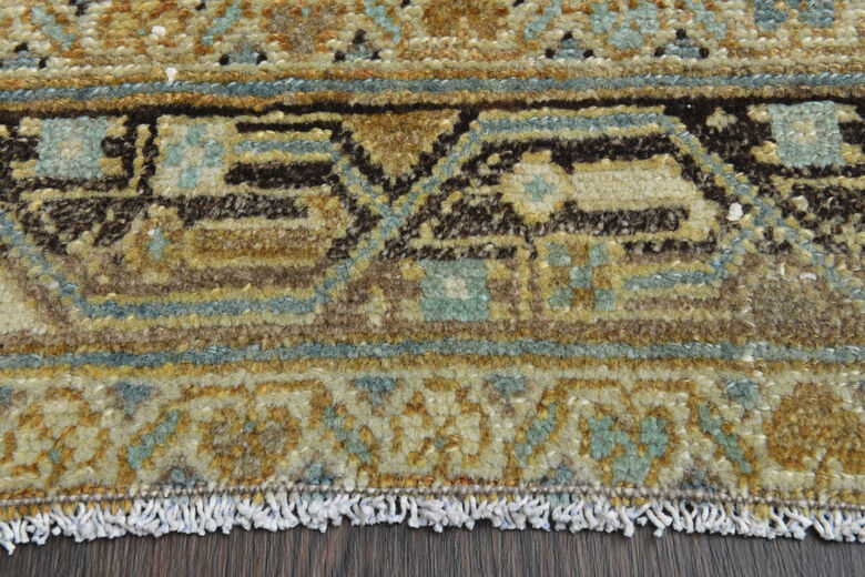 Amber Colored Vintage Runner Rug