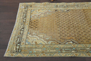 Amber Colored Vintage Runner Rug - Thumbnail