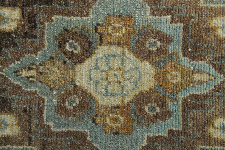 Amber Colored Vintage Runner Rug