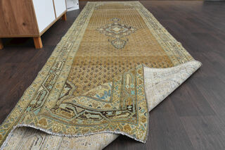 Amber Colored Vintage Runner Rug - Thumbnail