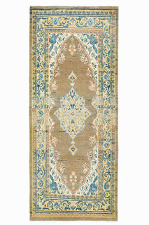 Tabriz Persian - Oriental Vintage Runner Rug - Thumbnail