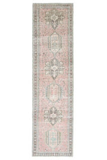 3'x12' Vintage Turkish Runner Rug - Thumbnail