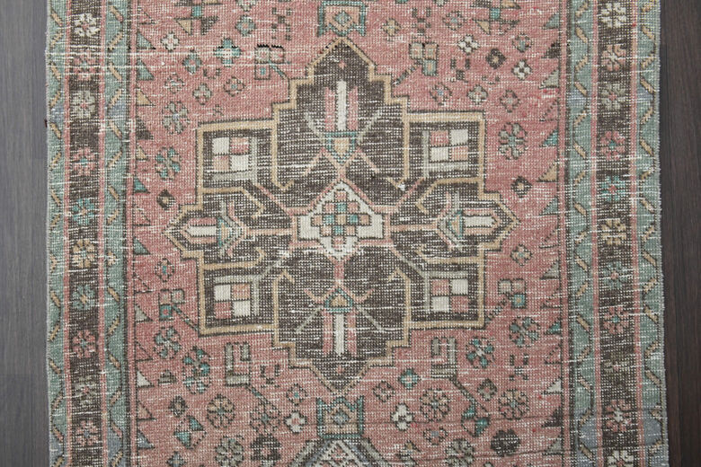 3'x12' Vintage Turkish Runner Rug