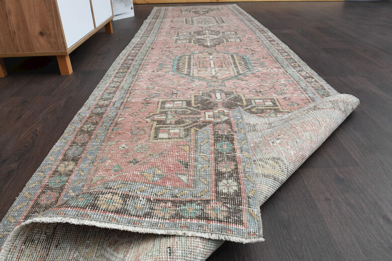 3'x12' Vintage Turkish Runner Rug