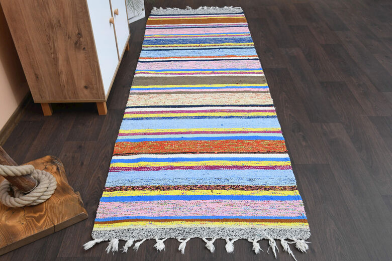 Striped Kilim Runner - Vintage Rug