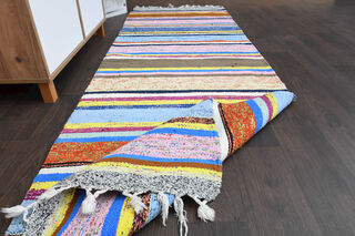 Striped Kilim Runner - Vintage Rug - Thumbnail