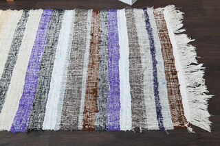 Fresh Colors - Vintage Kilim Runner Rug - Thumbnail