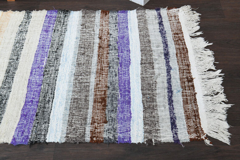 Fresh Colors - Vintage Kilim Runner Rug