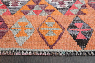 Woven Kilim Turkish Runner Rug - Thumbnail