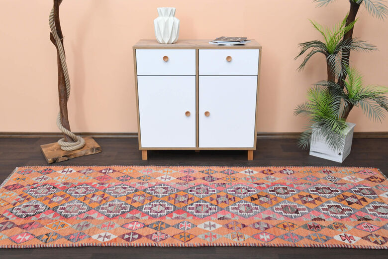 Woven Kilim Turkish Runner Rug