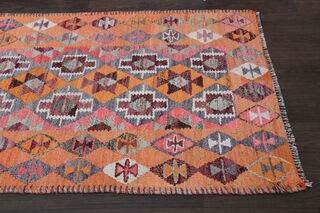 Woven Kilim Turkish Runner Rug - Thumbnail